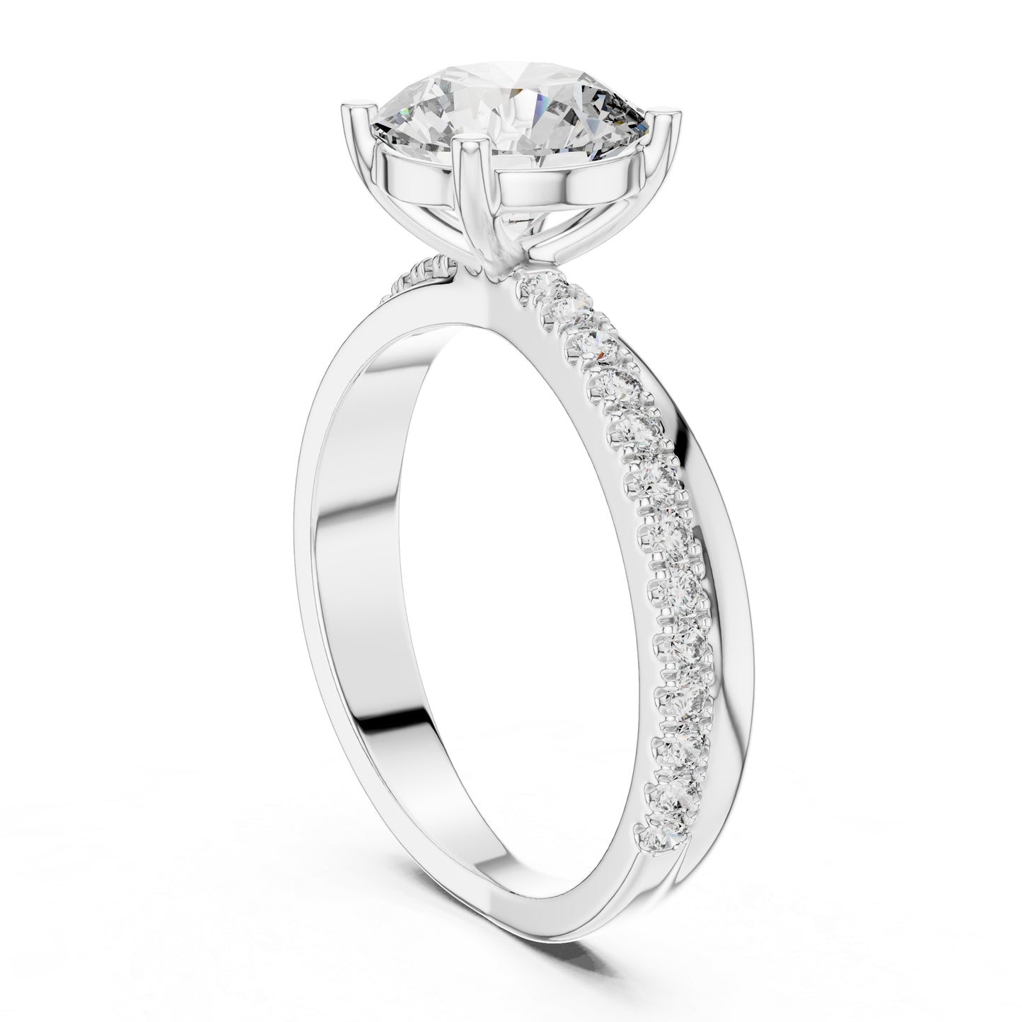 18K Yellow Gold Round Lab-Grown Diamond Ring for Women | Office Wear | Pure Carat