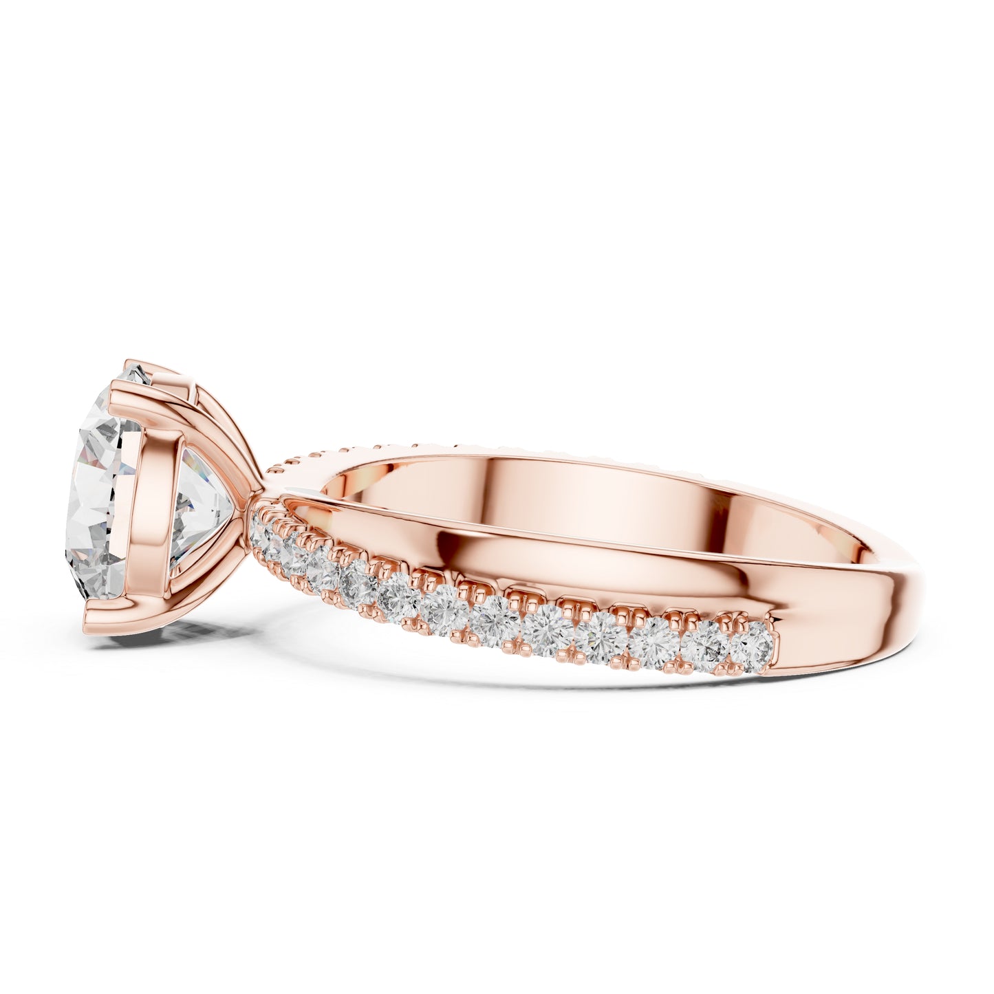 18K Yellow Gold Round Lab-Grown Diamond Ring for Women | Office Wear | Pure Carat