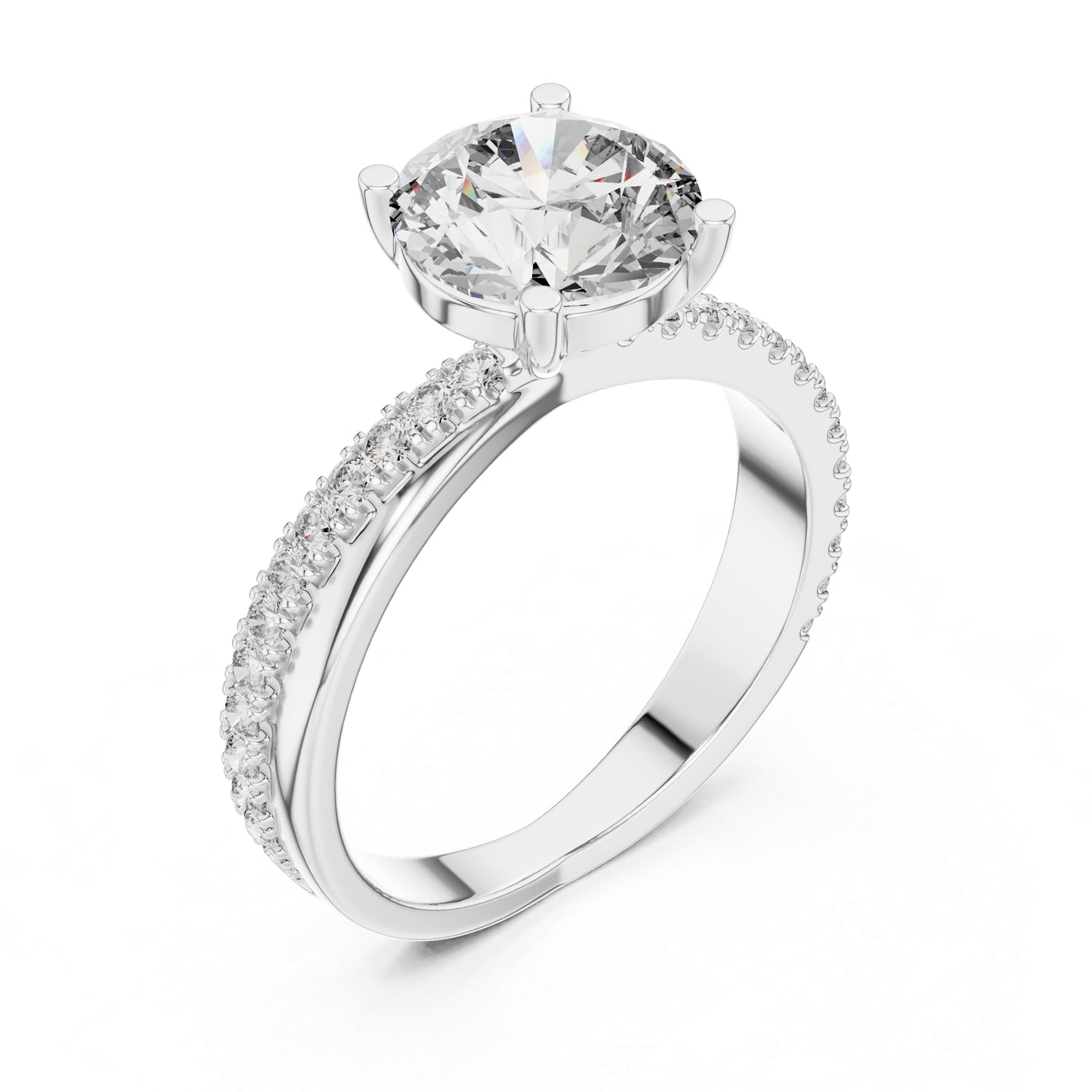 18K Yellow Gold Round Lab-Grown Diamond Ring for Women | Office Wear | Pure Carat