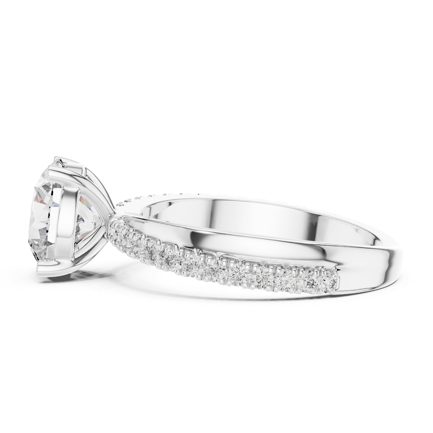 18K Yellow Gold Round Lab-Grown Diamond Ring for Women | Office Wear | Pure Carat