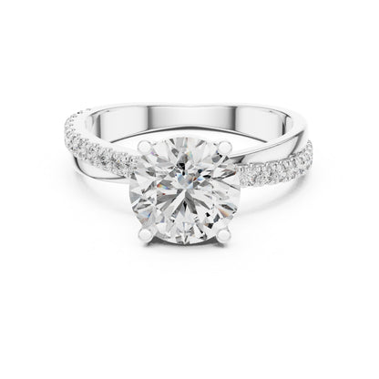 18K Yellow Gold Round Lab-Grown Diamond Ring for Women | Office Wear | Pure Carat