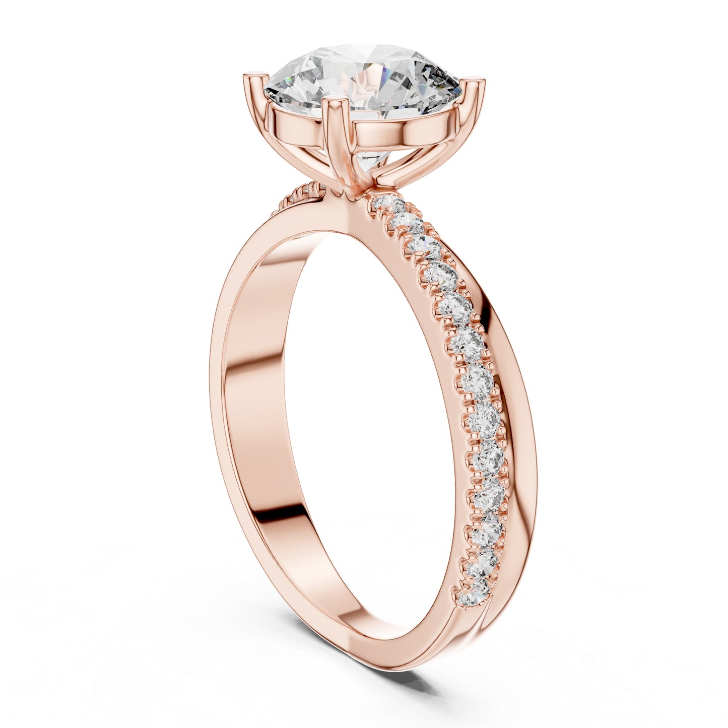 18K Yellow Gold Round Lab-Grown Diamond Ring for Women | Office Wear | Pure Carat