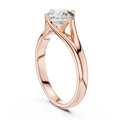 Round Lab-Grown Diamond Ring in 18K White Gold for Women | PureCarat