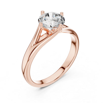 Round Lab-Grown Diamond Ring in 18K White Gold for Women | PureCarat