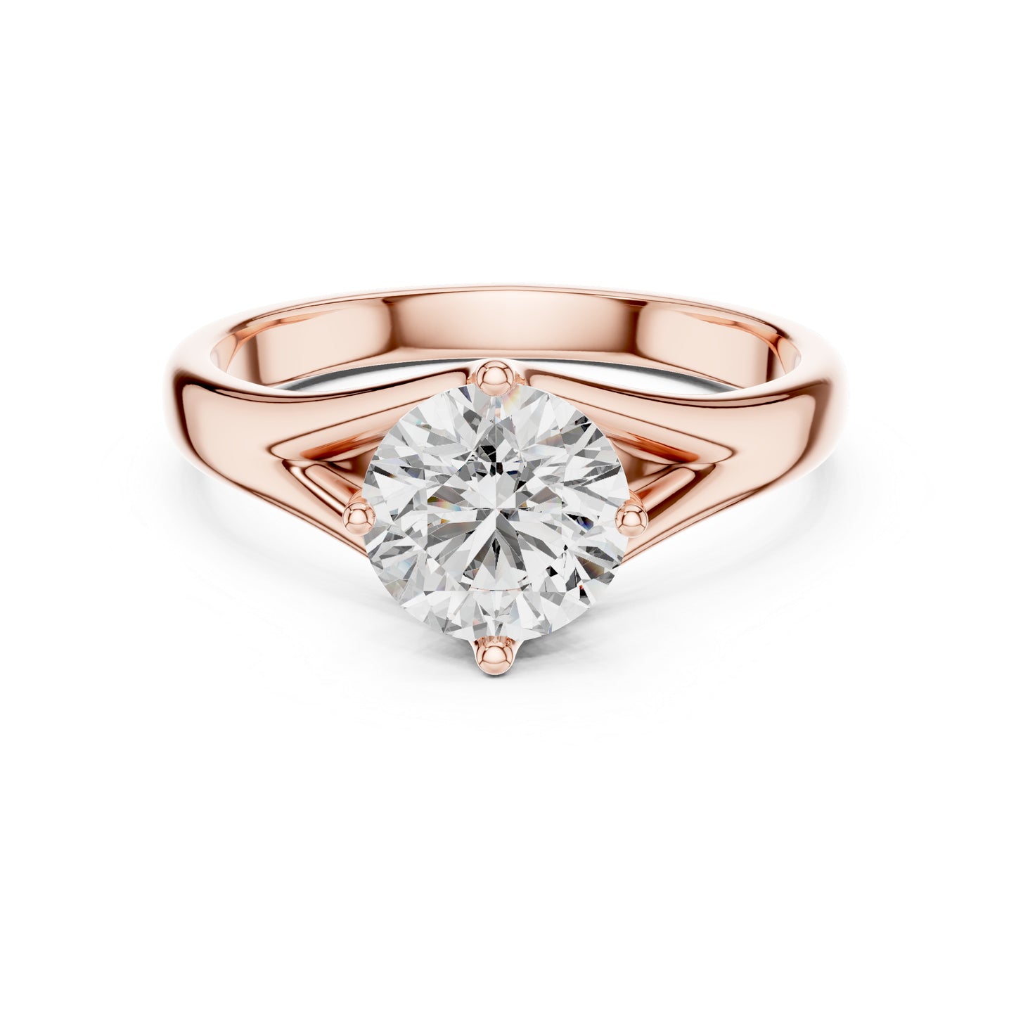 Round Lab-Grown Diamond Ring in 18K White Gold for Women | PureCarat