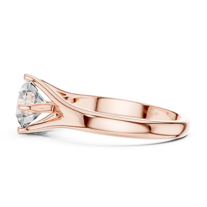 Round Lab-Grown Diamond Ring in 18K White Gold for Women | PureCarat