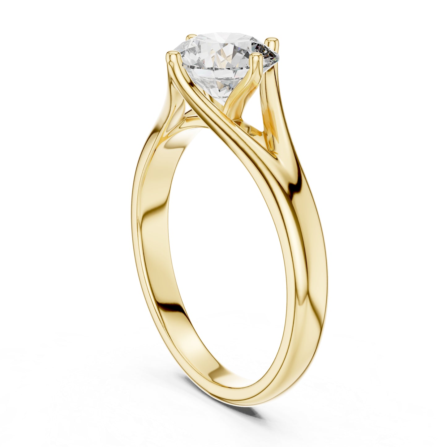 Round Lab-Grown Diamond Ring in 18K White Gold for Women | PureCarat