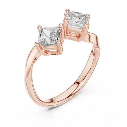 14K Yellow Gold Princess Cut Lab-Grown Diamond Drop Ring for Women | Wedding Jewellery | Pure Carat