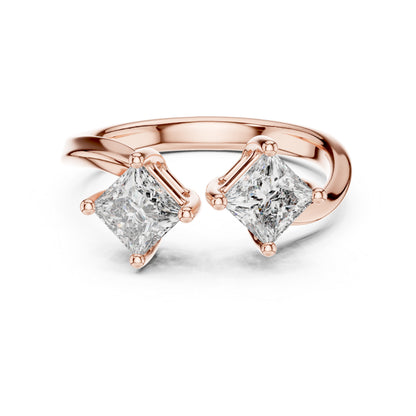 14K Yellow Gold Princess Cut Lab-Grown Diamond Drop Ring for Women | Wedding Jewellery | Pure Carat