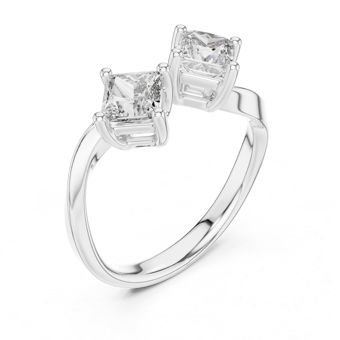 14K Yellow Gold Princess Cut Lab-Grown Diamond Drop Ring for Women | Wedding Jewellery | Pure Carat