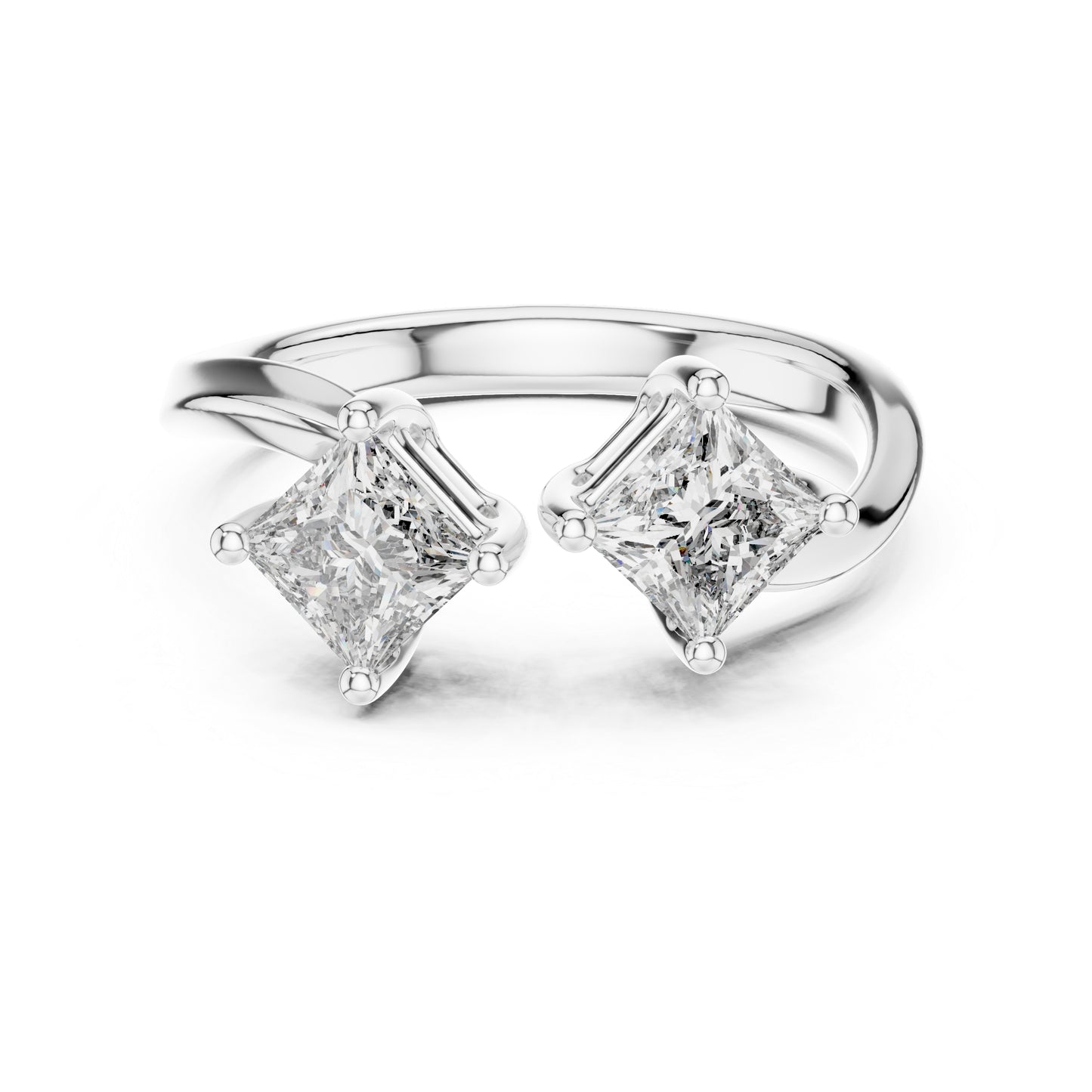 14K Yellow Gold Princess Cut Lab-Grown Diamond Drop Ring for Women | Wedding Jewellery | Pure Carat