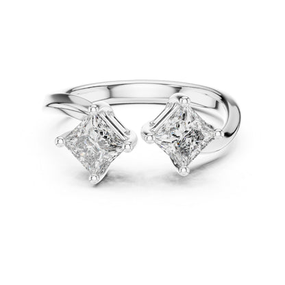 14K Yellow Gold Princess Cut Lab-Grown Diamond Drop Ring for Women | Wedding Jewellery | Pure Carat