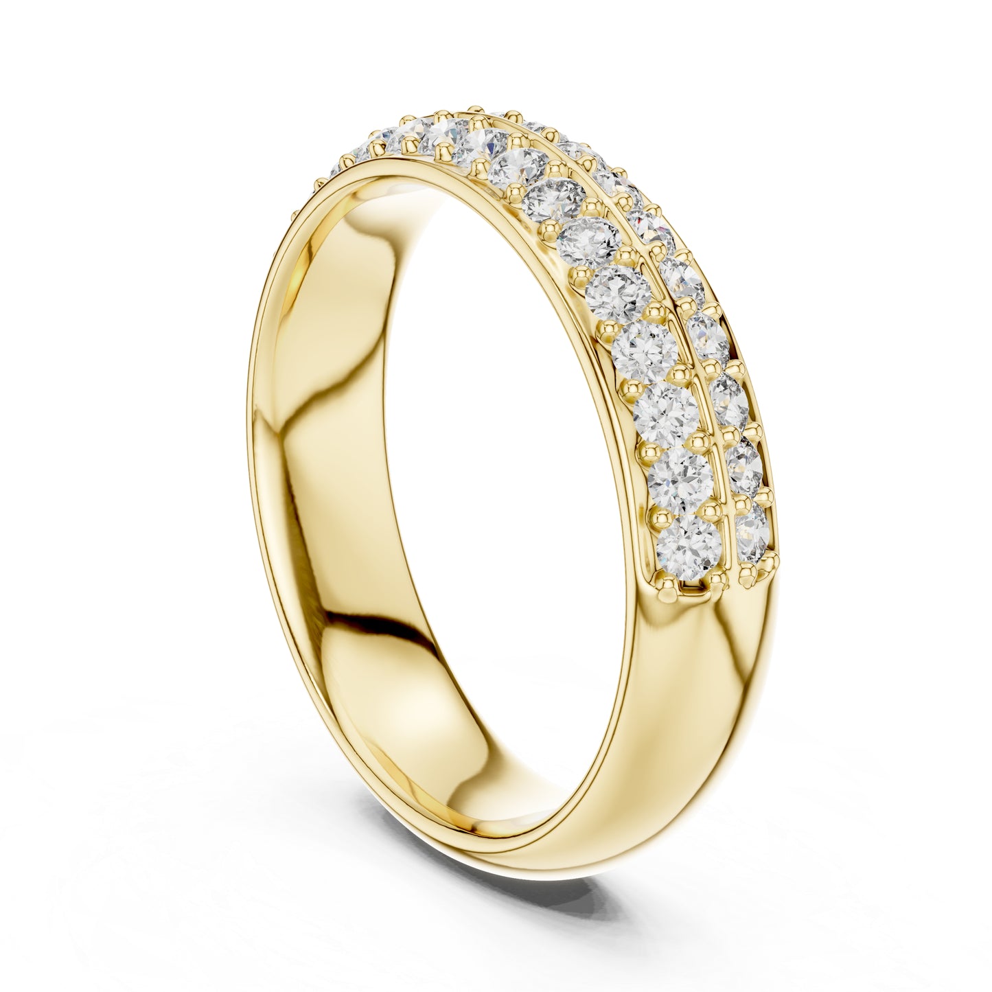 18K Yellow Gold Round Lab-Grown Diamond Ring for Women | Anniversary Gift | Pure Carat
