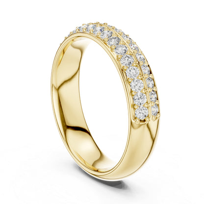 18K Yellow Gold Round Lab-Grown Diamond Ring for Women | Anniversary Gift | Pure Carat