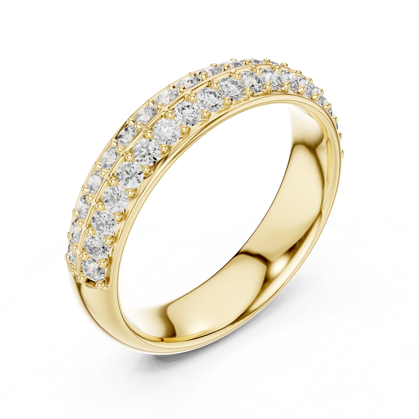 18K Yellow Gold Round Lab-Grown Diamond Ring for Women | Anniversary Gift | Pure Carat