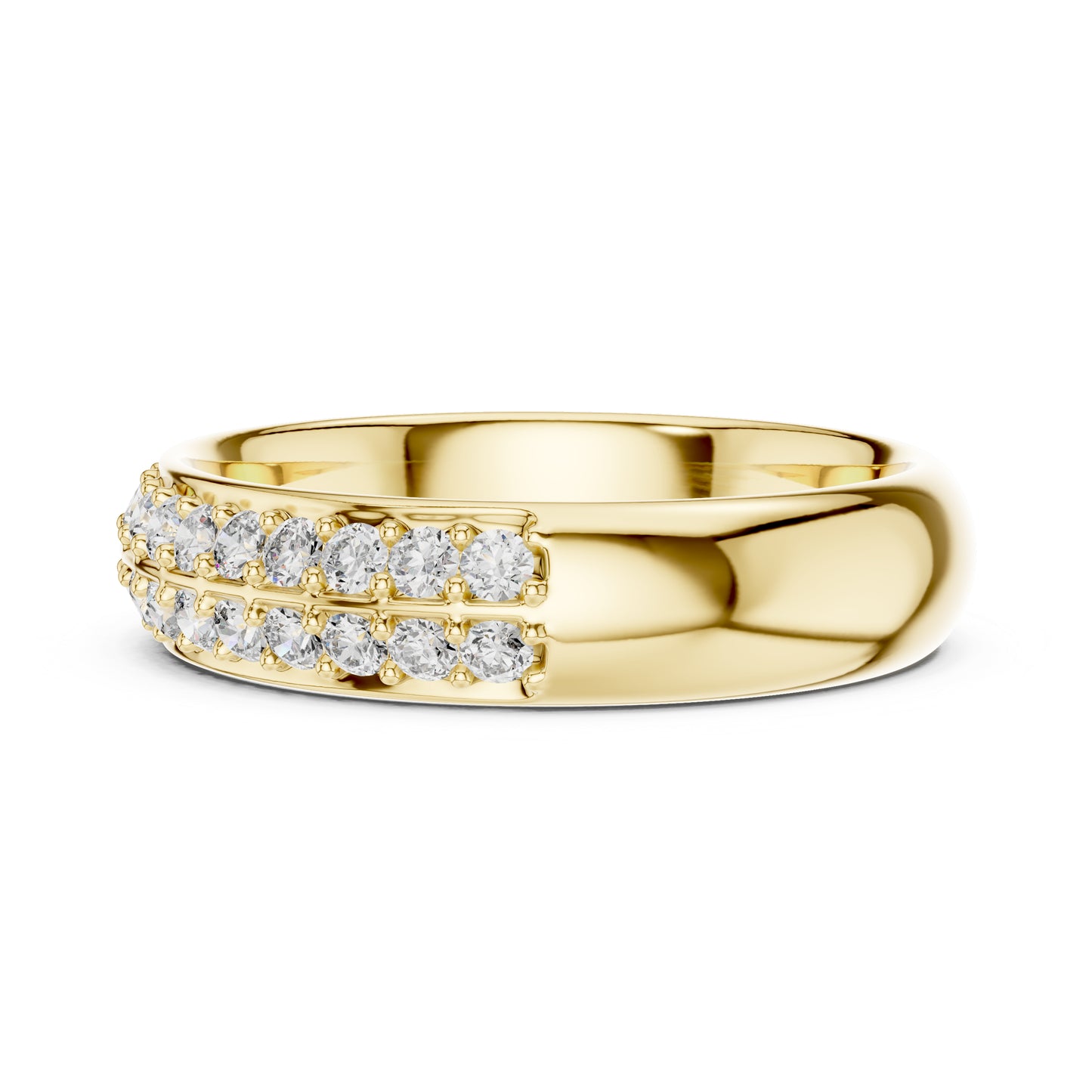 18K Yellow Gold Round Lab-Grown Diamond Ring for Women | Anniversary Gift | Pure Carat