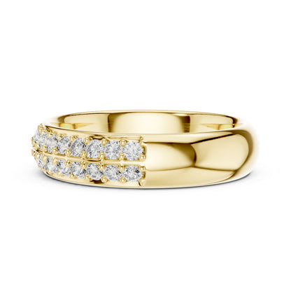 18K Yellow Gold Round Lab-Grown Diamond Ring for Women | Anniversary Gift | Pure Carat