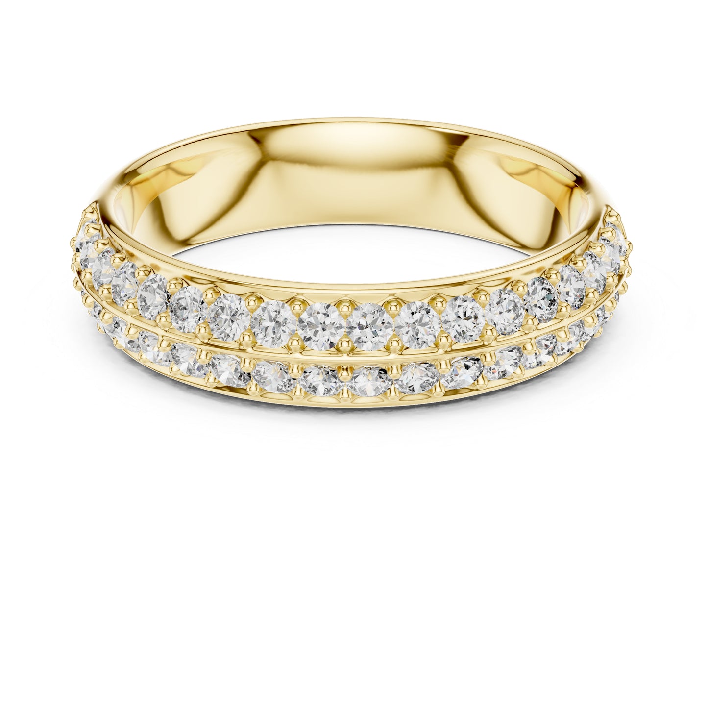 18K Yellow Gold Round Lab-Grown Diamond Ring for Women | Anniversary Gift | Pure Carat