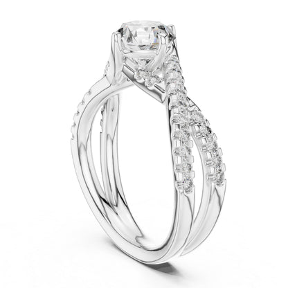 14K Yellow Gold Round Lab-Grown Diamond Drop Ring for Women | Everyday Wear | Pure Carat