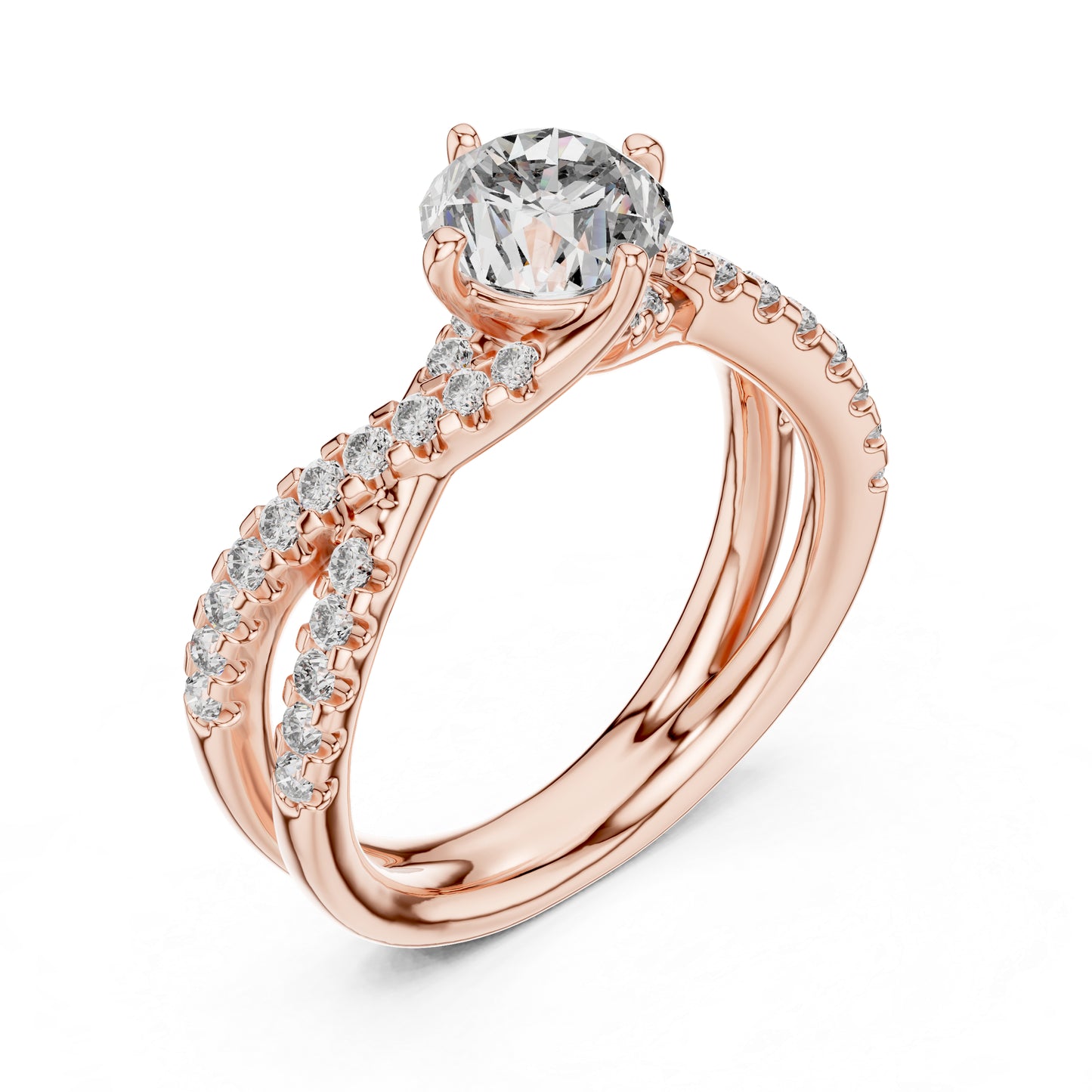 14K Yellow Gold Round Lab-Grown Diamond Drop Ring for Women | Everyday Wear | Pure Carat