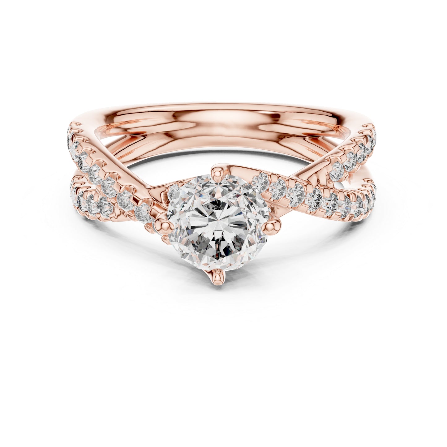 14K Yellow Gold Round Lab-Grown Diamond Drop Ring for Women | Everyday Wear | Pure Carat