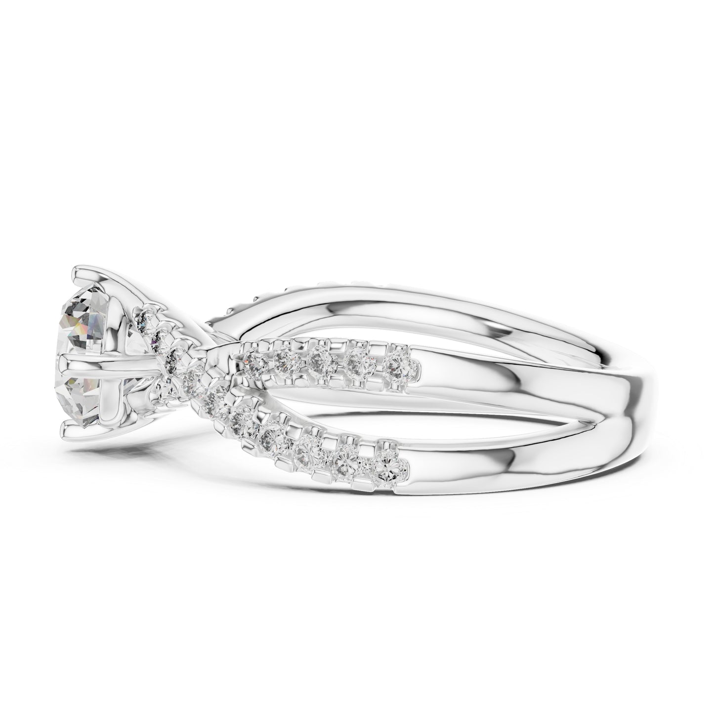 14K Yellow Gold Round Lab-Grown Diamond Drop Ring for Women | Everyday Wear | Pure Carat