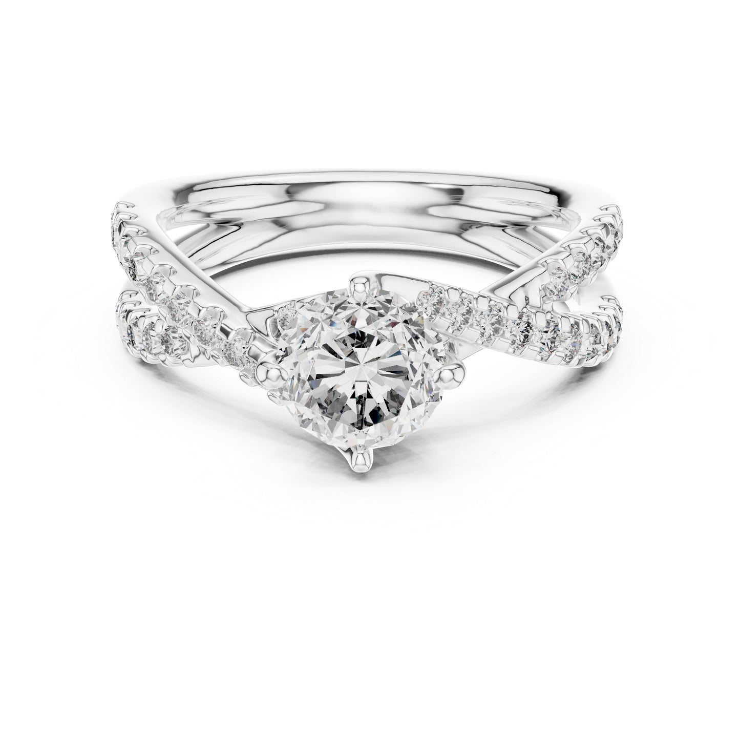 14K Yellow Gold Round Lab-Grown Diamond Drop Ring for Women | Everyday Wear | Pure Carat