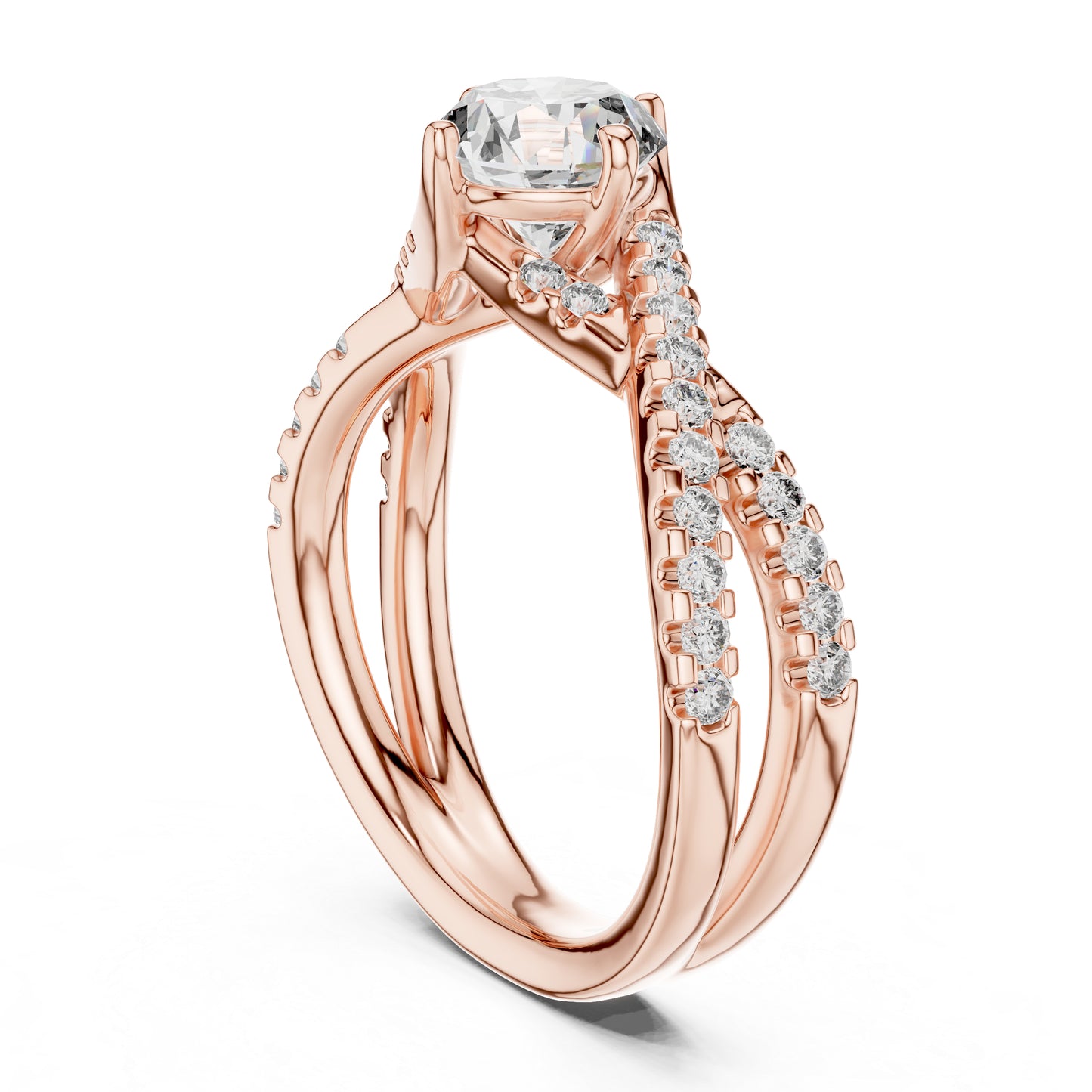14K Yellow Gold Round Lab-Grown Diamond Drop Ring for Women | Everyday Wear | Pure Carat