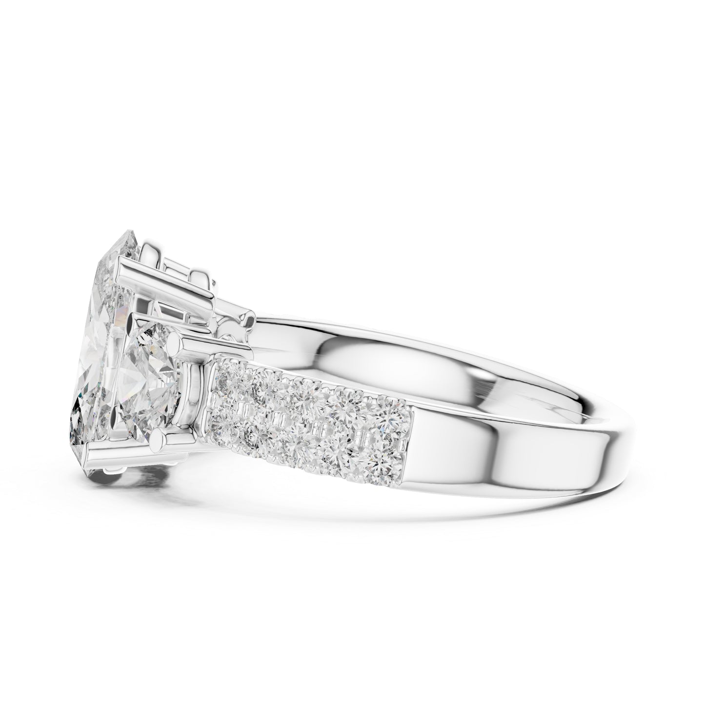 14K Rose Gold Oval & Round Lab-Grown Diamond Engagement Ring for Women | Pure Carat