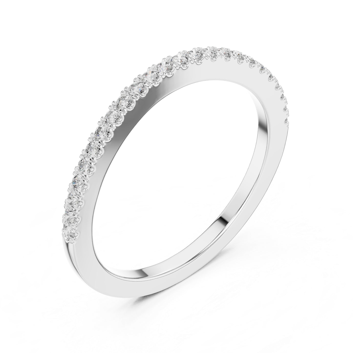 14K White Gold Round Lab-Grown Diamond Drop Ring for Women | Party Wear | Pure Carat