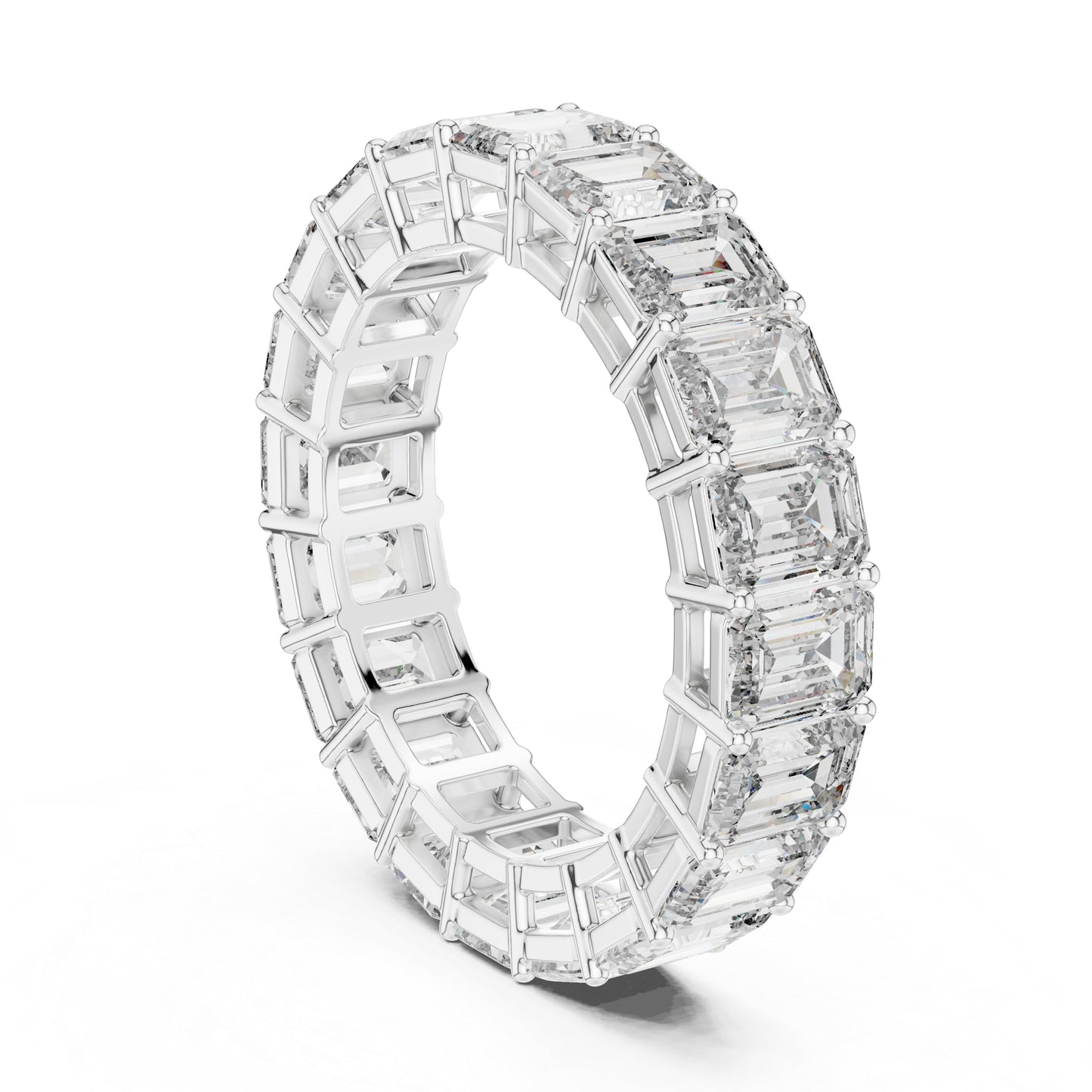 18K Rose Gold Emerald Cut Lab-Grown Diamond Ring for Women | Office Wear | Pure Carat