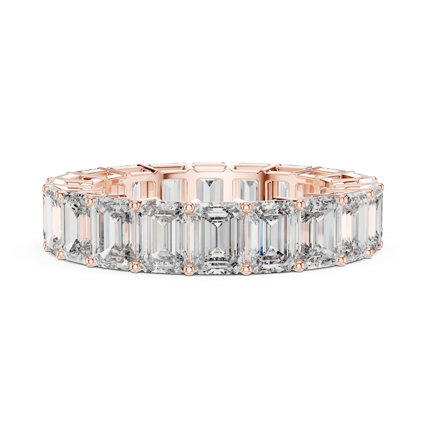 18K Rose Gold Emerald Cut Lab-Grown Diamond Ring for Women | Office Wear | Pure Carat