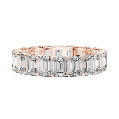 18K Rose Gold Emerald Cut Lab-Grown Diamond Ring for Women | Office Wear | Pure Carat