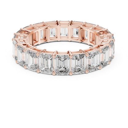 18K Rose Gold Emerald Cut Lab-Grown Diamond Ring for Women | Office Wear | Pure Carat