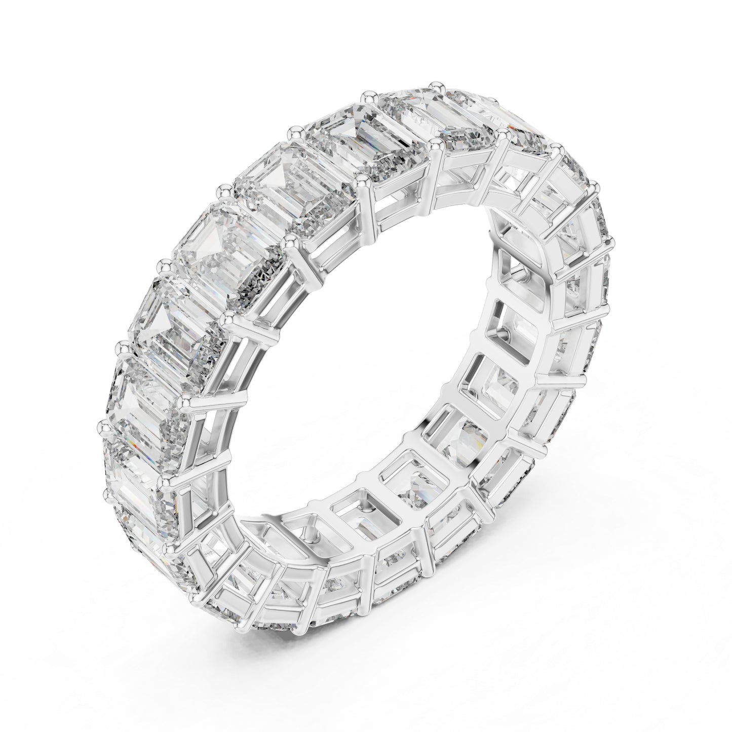 18K Rose Gold Emerald Cut Lab-Grown Diamond Ring for Women | Office Wear | Pure Carat