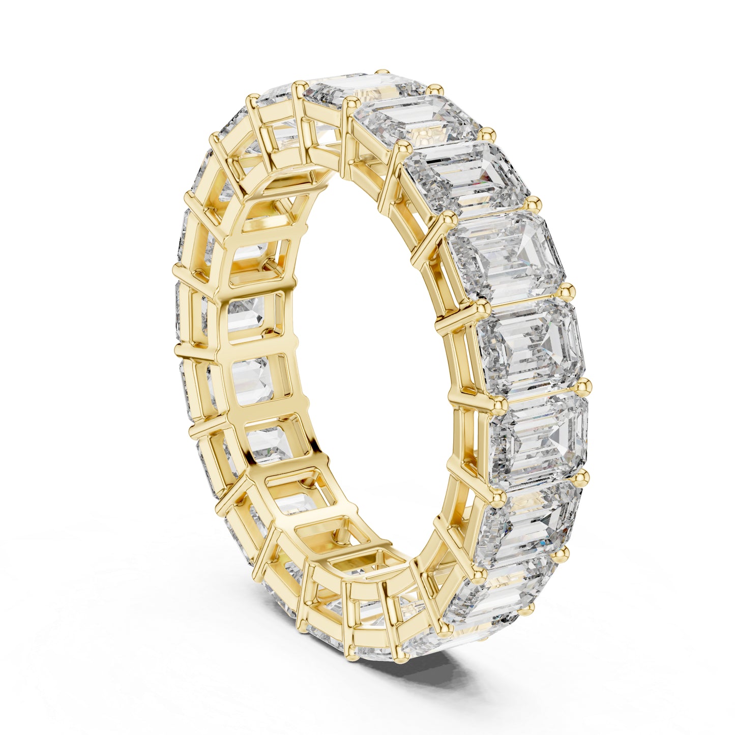 18K Rose Gold Emerald Cut Lab-Grown Diamond Ring for Women | Office Wear | Pure Carat