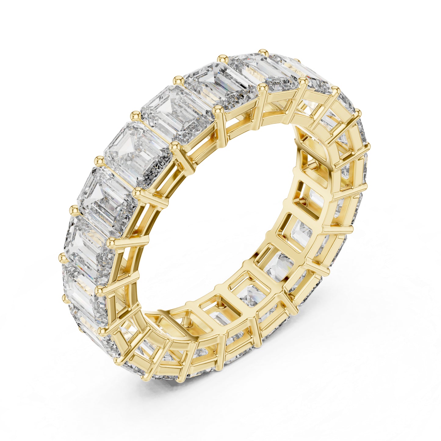 18K Rose Gold Emerald Cut Lab-Grown Diamond Ring for Women | Office Wear | Pure Carat