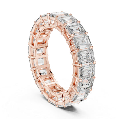 18K Rose Gold Emerald Cut Lab-Grown Diamond Ring for Women | Office Wear | Pure Carat