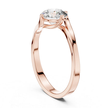 14K White Gold Round Lab-Grown Diamond Women’s Engagement Ring