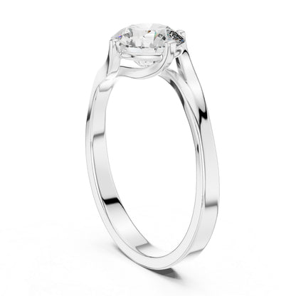 14K White Gold Round Lab-Grown Diamond Women’s Engagement Ring