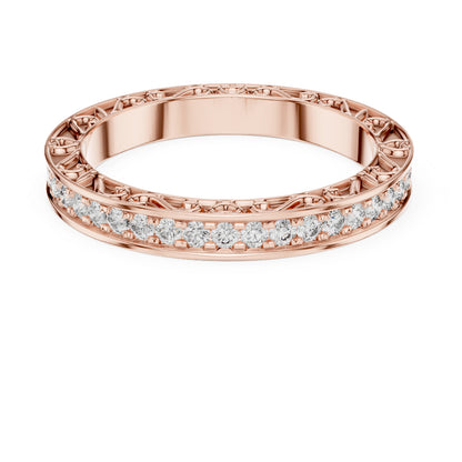 18K Yellow Gold Round Lab-Grown Diamond Drop Ring for Women | Anniversary Gift | Pure Carat