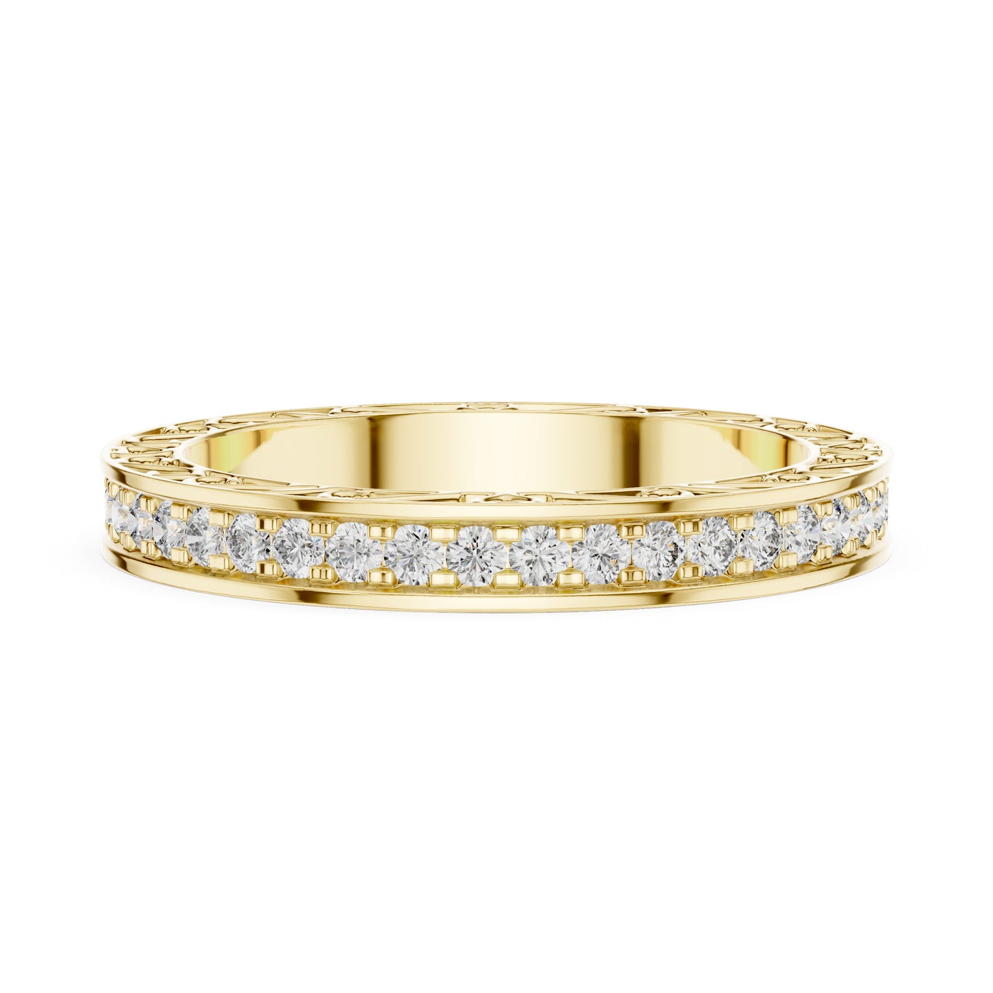 18K Yellow Gold Round Lab-Grown Diamond Drop Ring for Women | Anniversary Gift | Pure Carat