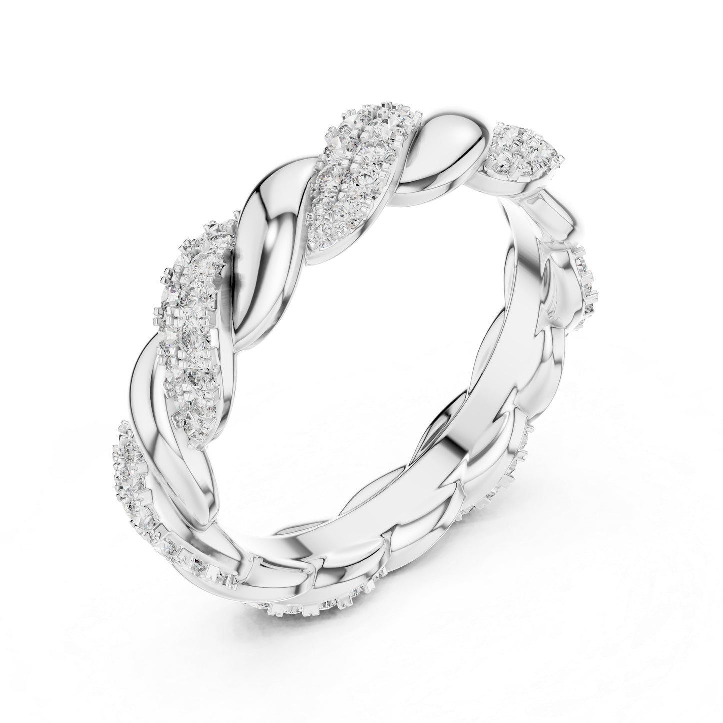 18K White Gold Round Cut Diamond Drop Ring for Women | Engagement Jewellery | Pure Carat