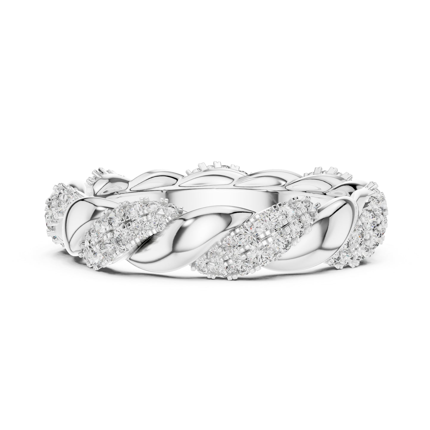 18K White Gold Round Cut Diamond Drop Ring for Women | Engagement Jewellery | Pure Carat