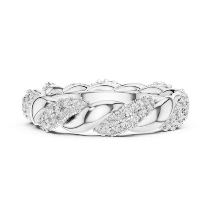 18K White Gold Round Cut Diamond Drop Ring for Women | Engagement Jewellery | Pure Carat