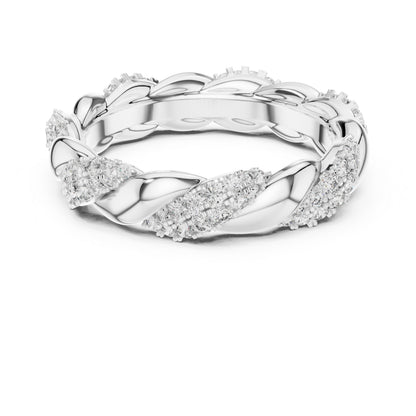 18K White Gold Round Cut Diamond Drop Ring for Women | Engagement Jewellery | Pure Carat