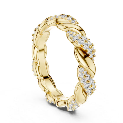 18K White Gold Round Cut Diamond Drop Ring for Women | Engagement Jewellery | Pure Carat
