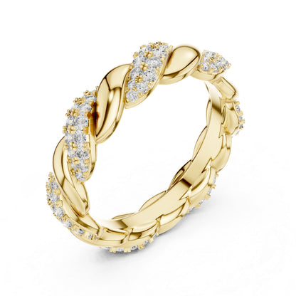 18K White Gold Round Cut Diamond Drop Ring for Women | Engagement Jewellery | Pure Carat