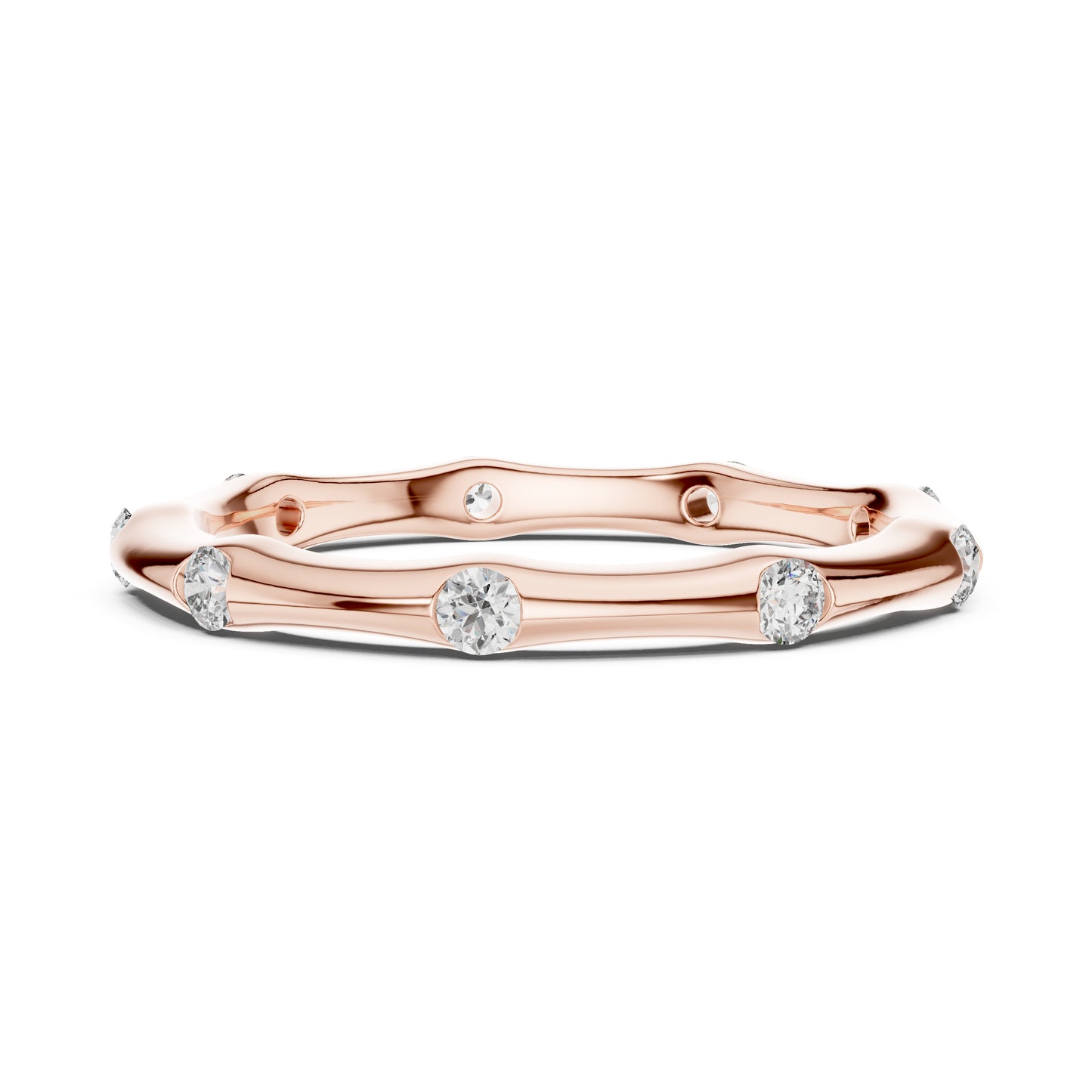 14K Rose Gold Round Lab-Grown Diamond Ring for Women | Party Wear Jewellery | Pure Carat
