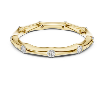 14K Rose Gold Round Lab-Grown Diamond Ring for Women | Party Wear Jewellery | Pure Carat